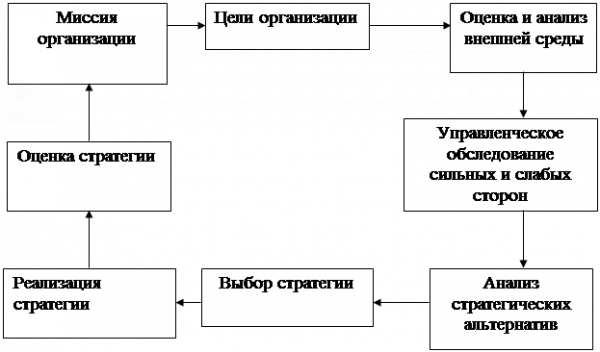 Общий процесс стратегического планирования изображен на рис  1