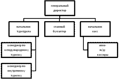 Организационная структура турфирмы тур  1